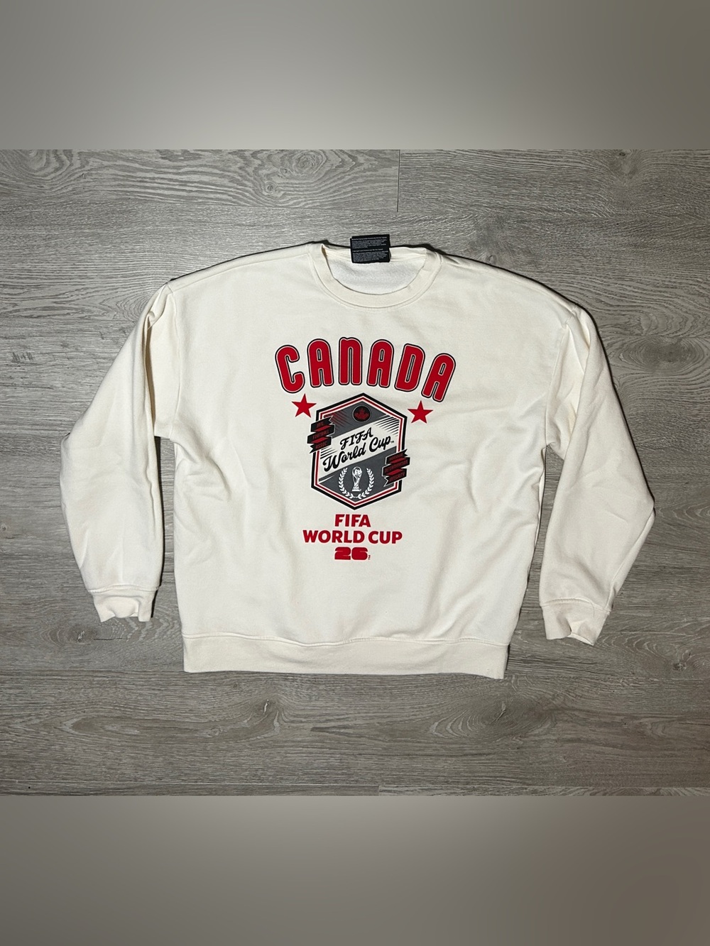 2026 FIFA World Cup Canada Cream Crewneck Sweatshirt